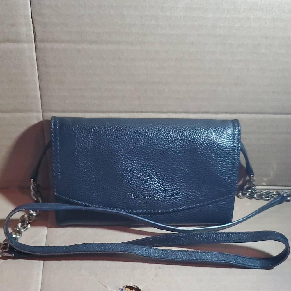 KATE SPADE New York Black  Leather Crossbody Bag
